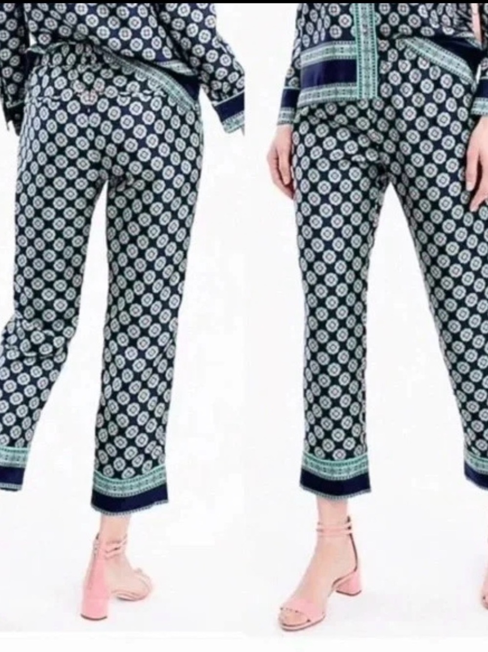 J Crew Silk Medallion Print Pants - Picture 2 of 9